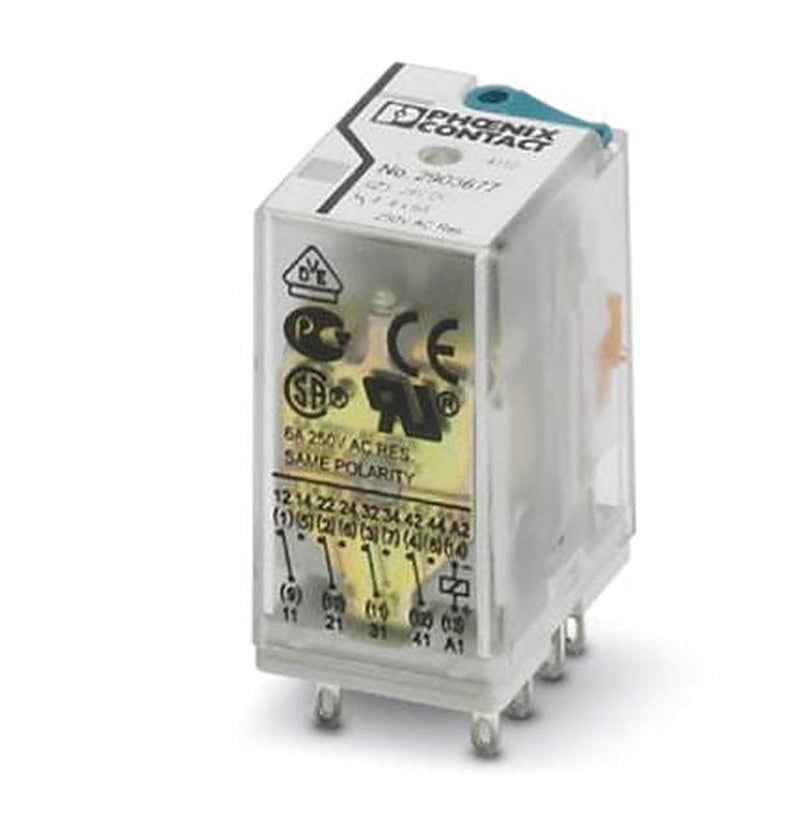 Phoenix Contact Power Relay, 220V dc Coil, 6A Switching Current, 4PDT