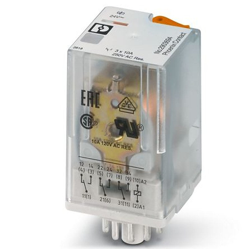 Phoenix Contact PCB Power Relay, 24V ac Coil, 30A Switching Current, 3PDT