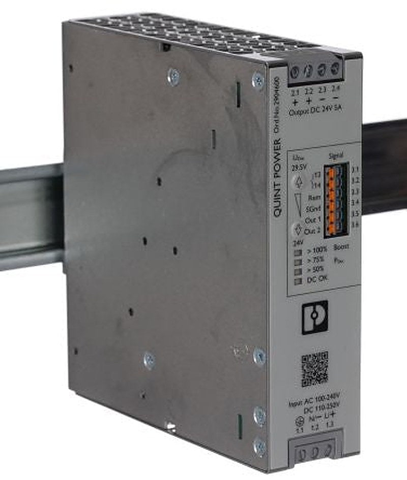 Phoenix Contact QUINT POWER Switched Mode DIN Rail Power Supply 240 V ac, 250V dc AC Input 29.5V dc, 5 A Output DC 120 W