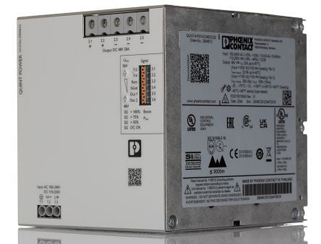 Phoenix Contact QUINT POWER Power Supply DIN Rail Power Supply 250 V dc, 240V ac AC Input 48V dc, 20 A Output DC 1.44 kW