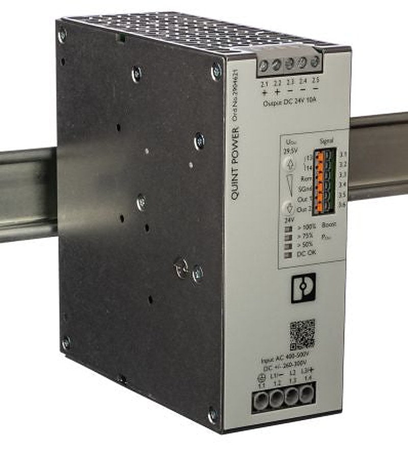 Phoenix Contact QUINT POWER Switched Mode DIN Rail Power Supply 500V ac AC Input 29.5V dc, 10 A Output DC 240 W