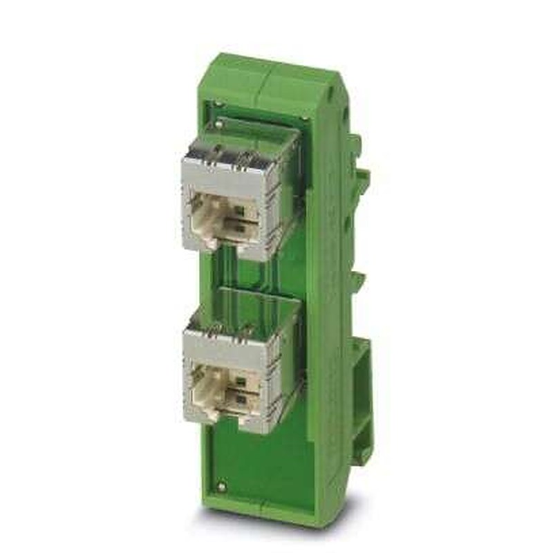 Phoenix Contact FL-PP-RJ45/RJ45-B Series Cat5 1 Port RJ45 Patch Panel Shielded 78 mm Green