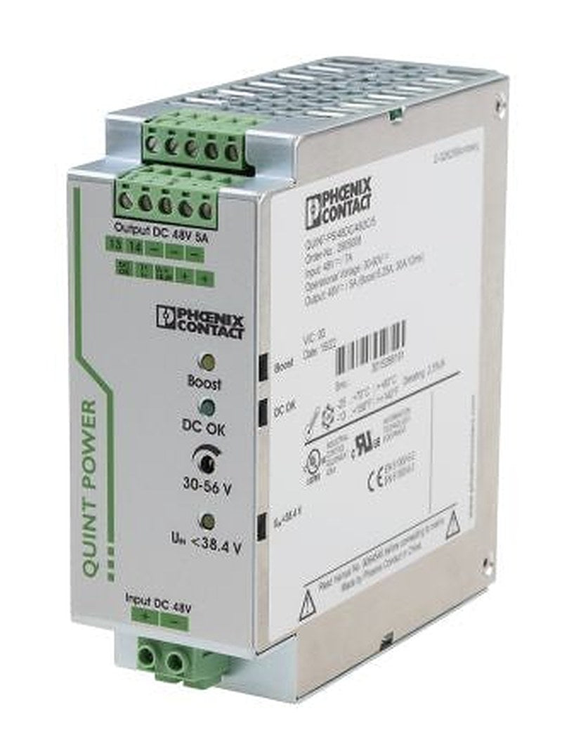 Phoenix Contact QUINT-PS/48DC/48DC/5 DC/DC Converter, 30V, 56 V/ 5 A, 60V dc Input, 48V dc Input, DIN Rail 20 W, 70 °C