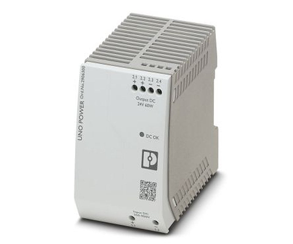 Phoenix Contact UNO-PS/350-900DC/24DC/60W DC/DC Converter, 24V dc/ 2.5 A, 1000V dc Input, 350V Input, DIN Rail 60 W, 70