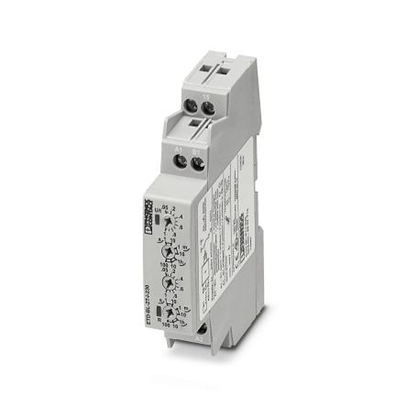 Phoenix Contact ETD-BL-2T-I-230 Series DIN Rail Timer Relay, 1-Contact, 24 to 240 V dc 24V ac, 240 V ac, 50 to 100 h,