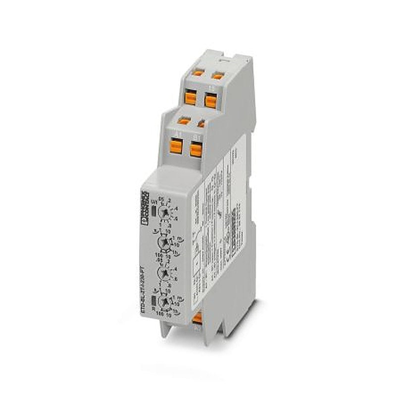 Phoenix Contact ETD-BL-2T-I-230-PT Series DIN Rail Timer Relay, 1-Contact, 24 to 240 V dc 24V ac, 240 V ac, 50 to 100 h,