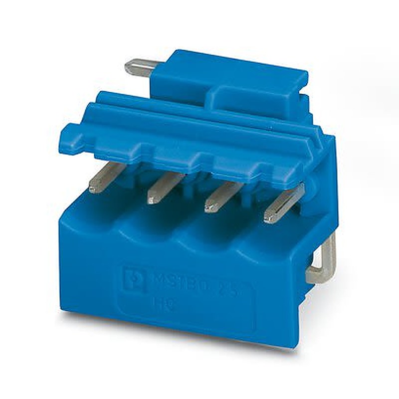 Phoenix Contact Wave Soldering Mount PCB Header, 4 Contact(s), 5 mm Pitch, 1 Row