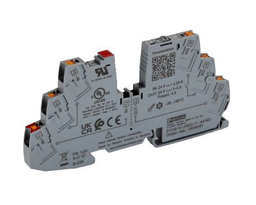 Phoenix Contact PTCB Electronic Circuit Breaker 4A 24V, DIN Rail Type E