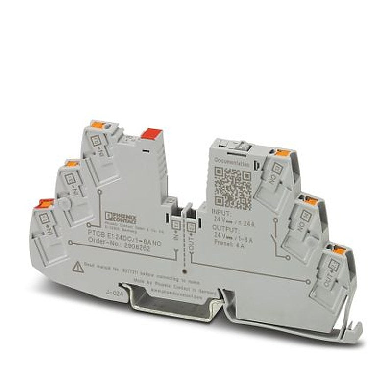 Phoenix Contact PTCB Electronic Circuit Breaker 8A 24V, DIN Rail Type E