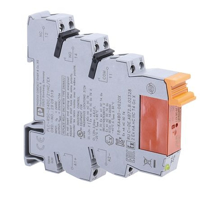 Phoenix Contact PLC-RSC-24DC/21HC/EX Series Interface Relay, DIN Rail, 24V dc Coil, SPDT, 18mA