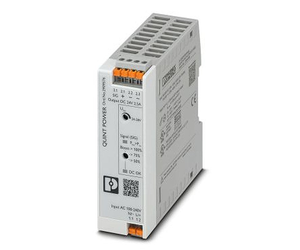 Phoenix Contact QUINT4-PS/1AC/24DC/2.5/PT Switch Mode Power Supply DIN Rail Power Supply 250 V dc, 240V ac 28V dc, 2.5 A