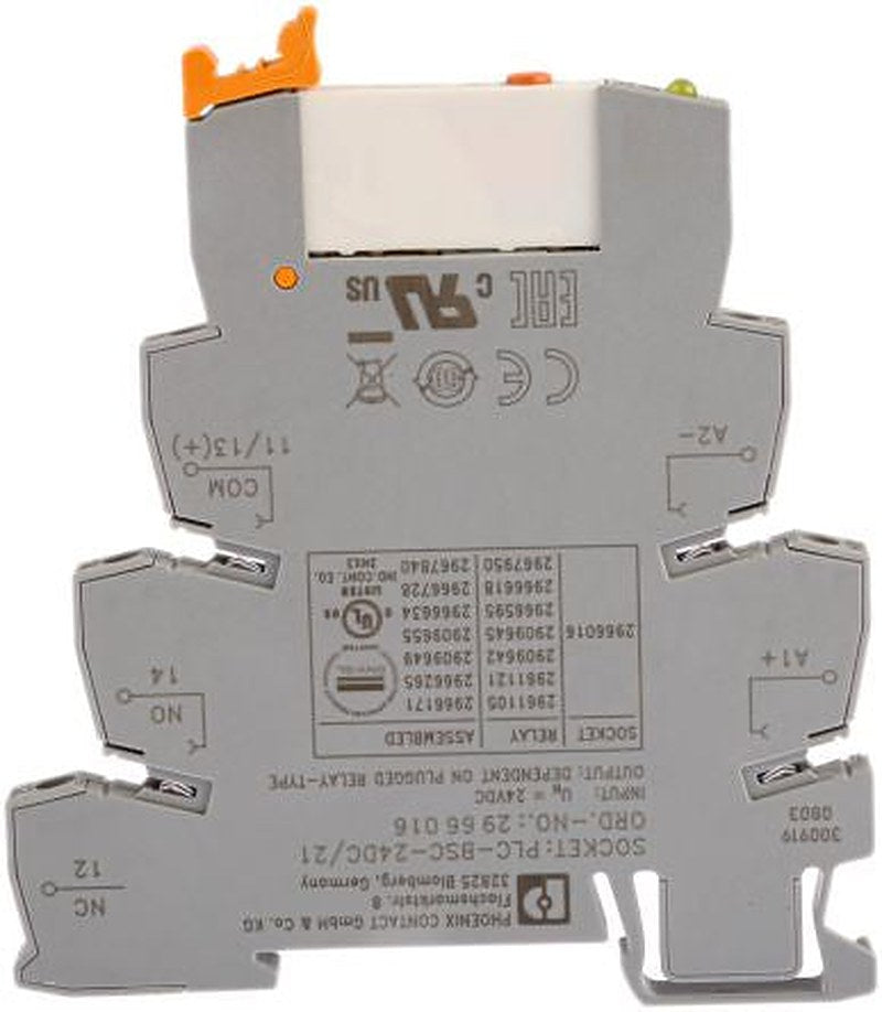 Phoenix Contact PLC-RSC- 24DC/21/MS Series Interface Relay, DIN Rail, 24V dc Coil, SPDT, 15.3mA