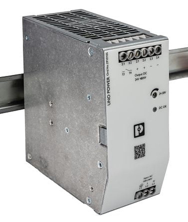 Phoenix Contact UNO POWER Switch Mode Power Supply DIN Rail Power Supply 240V ac AC Input 24V dc, 20 A Output DC 480 W