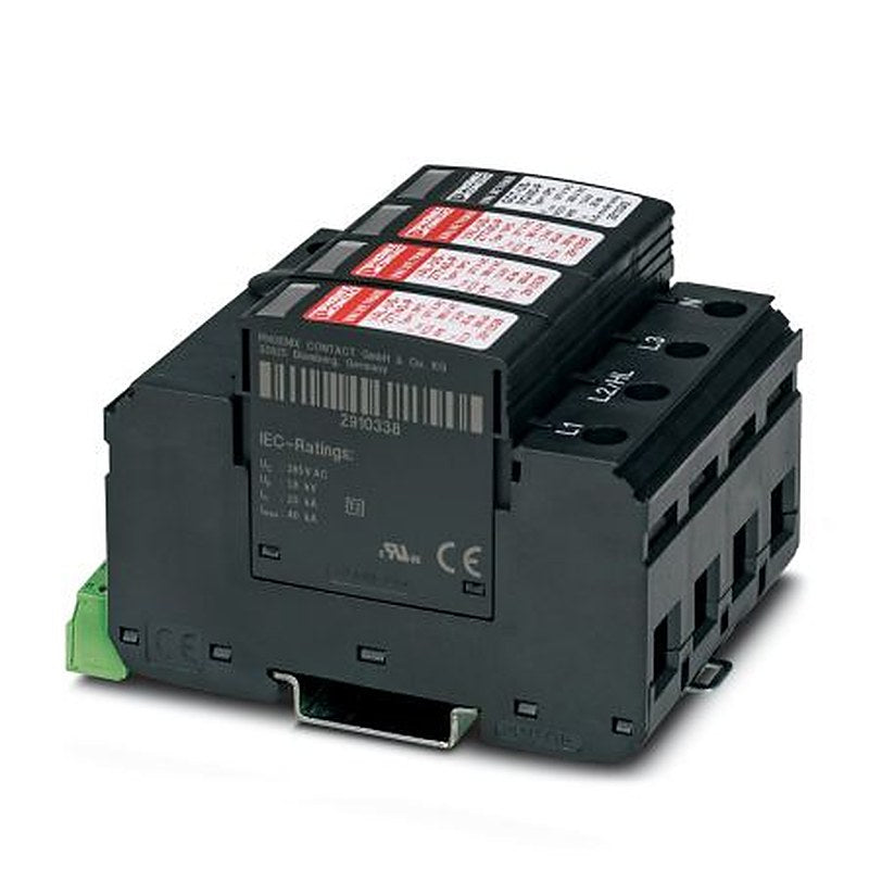 Phoenix Contact 1 Phase Surge Protector, 40 kA, 305 V ac, DIN Rail