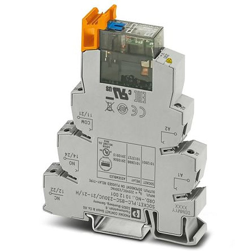 Phoenix Contact PLC-RSC-230UC/21-21/MS Series Interface Relay, DIN Rail, 220V ac/dc, 230 V ac/dc Coil, DPDT, 5mA