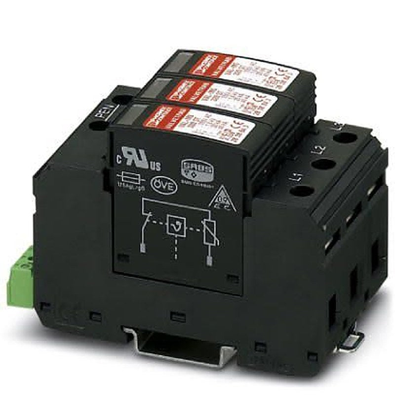 Phoenix Contact 3 Phase Surge Arrester, 40 kA, 1.5 kV, DIN Rail