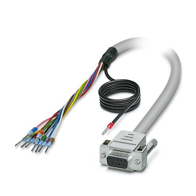 Phoenix Contact Female D-Sub 9-Pin to Female Free End Serial Cable, 1 m Polyvinyl Chloride, CABLE-D-