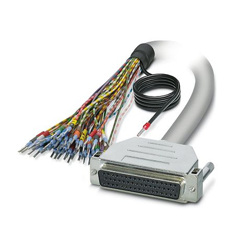 Phoenix Contact Female D-Sub 50-Pin Unterminated Cable, 3 m Semi-Rigid Polyvinyl Chloride
