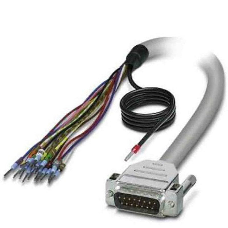 Phoenix Contact Male D-Sub 15-Pin Unterminated Serial Cable, 3 m Polyvinyl Chloride, D15SUB Series