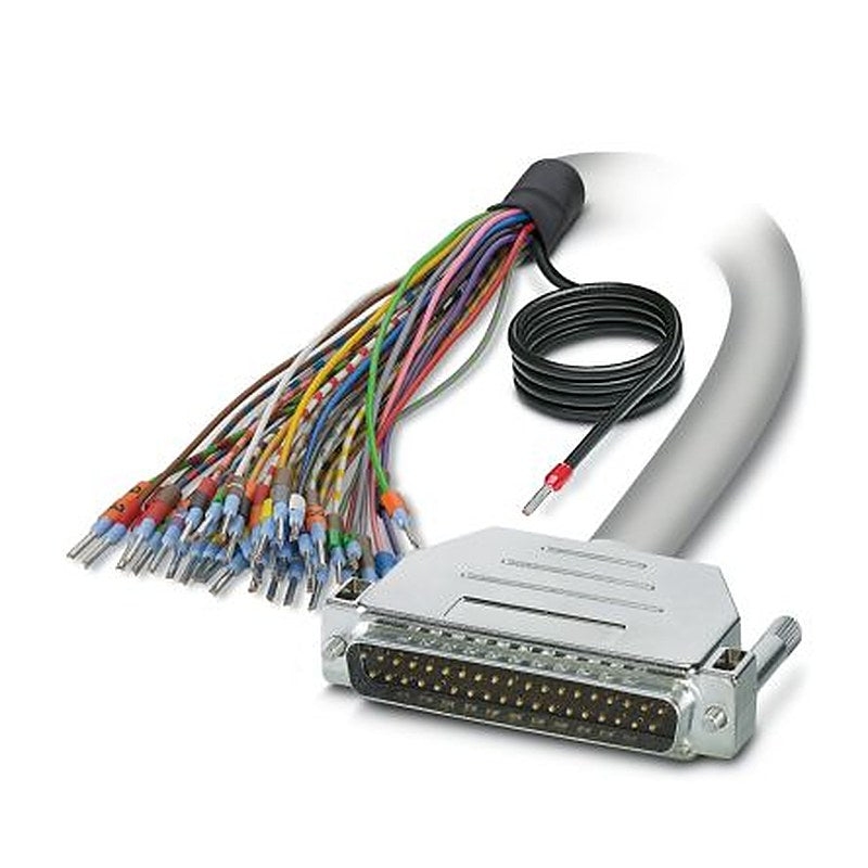Phoenix Contact Male D-Sub 37-Pin Unterminated Cable, 4 m Semi-Rigid Polyvinyl Chloride, 25/S, CABLE-D-37SUB/M/OE/0