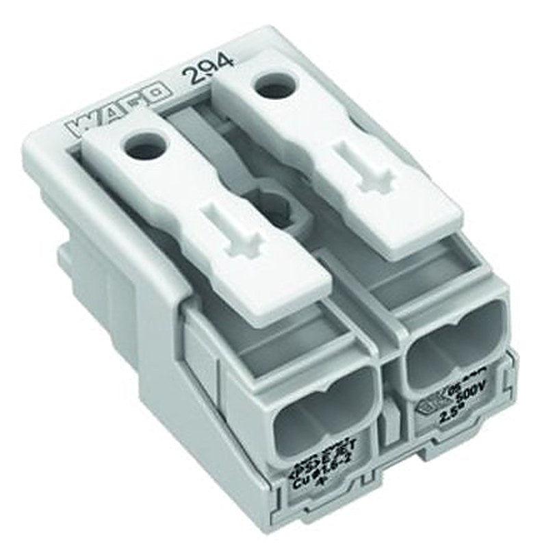 WAGO 294 Series Power Supply Connector Female Push-in, 2-Pole, 24A, 2-Way