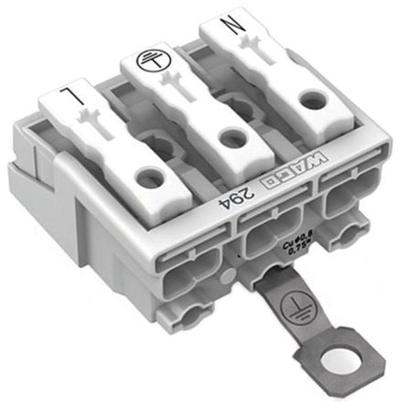 WAGO 294 Series Power Supply Connector Female Push-in, 3-Pole, 24A