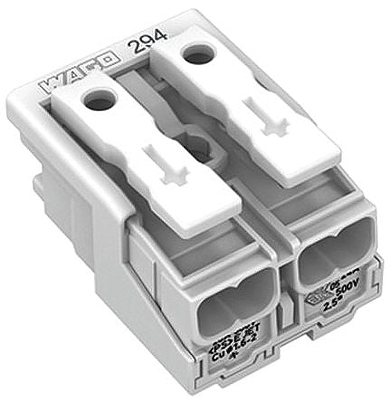 WAGO 294 Series Snap-in Power Supply Connector Female Push-in, 2-Pole, 24A, 2-Way