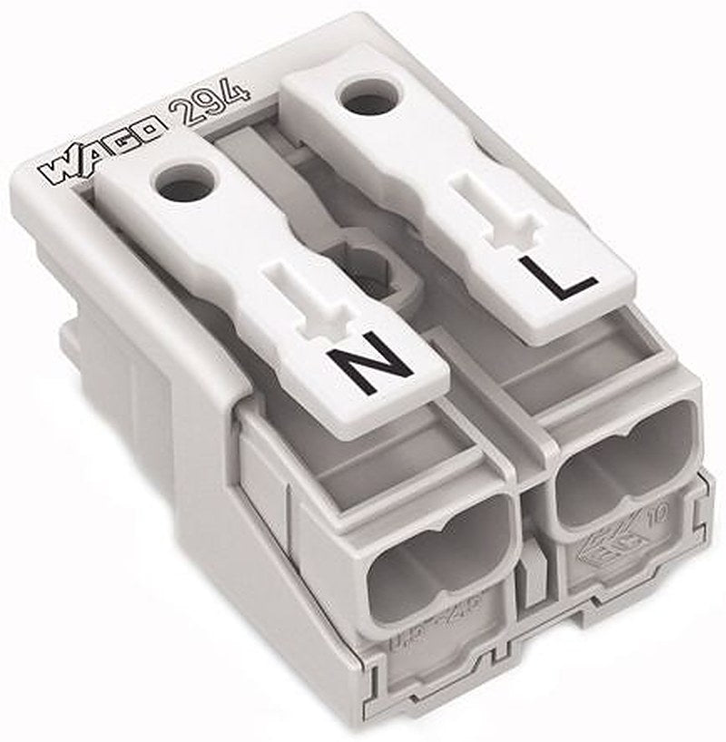 WAGO 294 Series Snap-in Power Supply Connector Female Push-in, 2-Pole, 24A, 2-Way