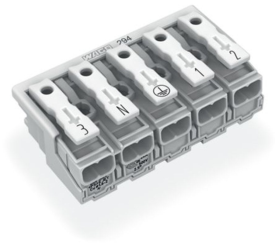 WAGO 294 Series Plug-in Connector Female, 5-Pole, 24A, 5-Way