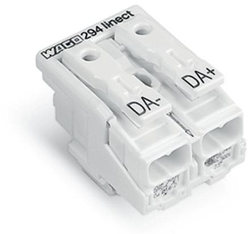 WAGO 294 Series Plug-in Male Lighting Connector Male Push-in, 2-Pole, 24A, 2-Way