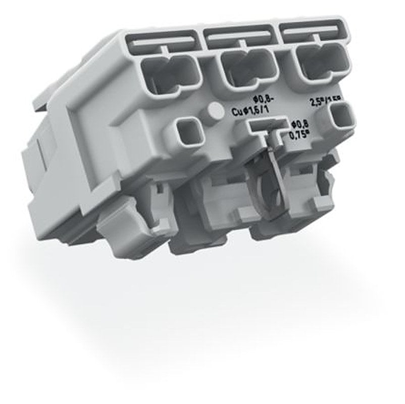 WAGO 294 Series Plug-in Male Lighting Connector Male Push-in, 3-Pole, 16A, 3-Way