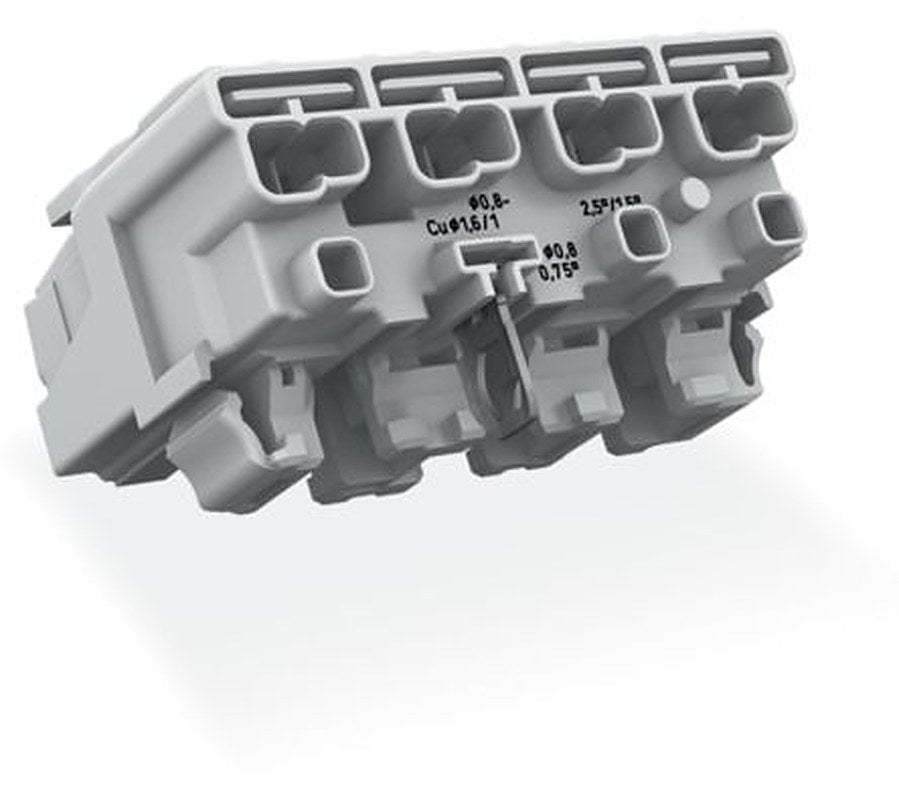 WAGO 294 Series Plug-in Male Lighting Connector Male Push-in, 4-Pole, 16A, 4-Way