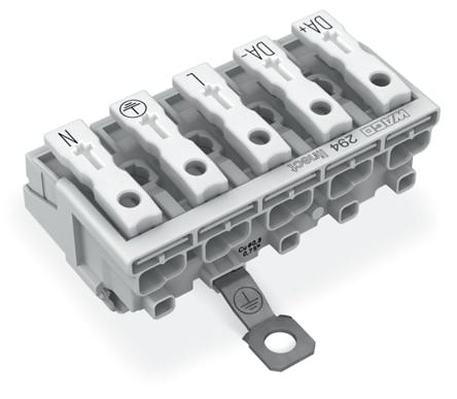 WAGO 294 Series Plug-in Connector Female Push-in, 5-Pole, 16A, 5-Way