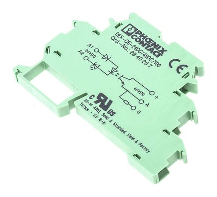 Phoenix Contact DEK-OE- 24DC/48DC/100 Series Solid State Relay, DIN Rail Mount, 300 V Load, 300V Control