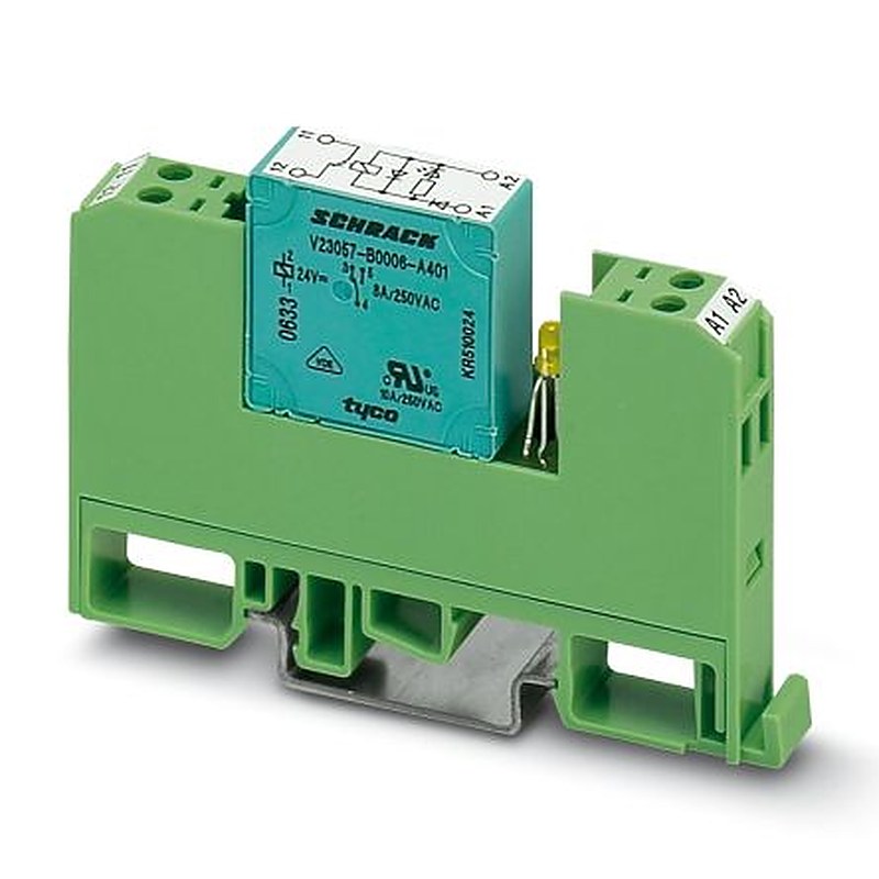 Phoenix Contact EMG 10-REL/KSR-G 24/2-LC Series Relay Module, DIN Rail, 24V Coil, NC, 21mA