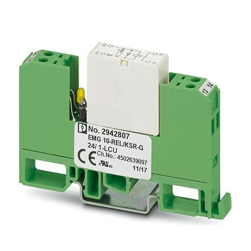 Phoenix Contact EMG Series Relay Module, DIN Rail, 24V Coil, SPST, 21mA