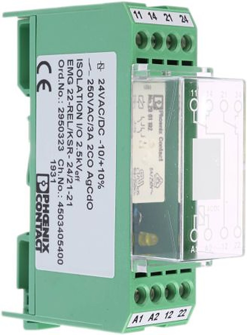 Phoenix Contact Chassis Interface Relay, 24V ac/dc Coil, 5A Switching Current, DPDT