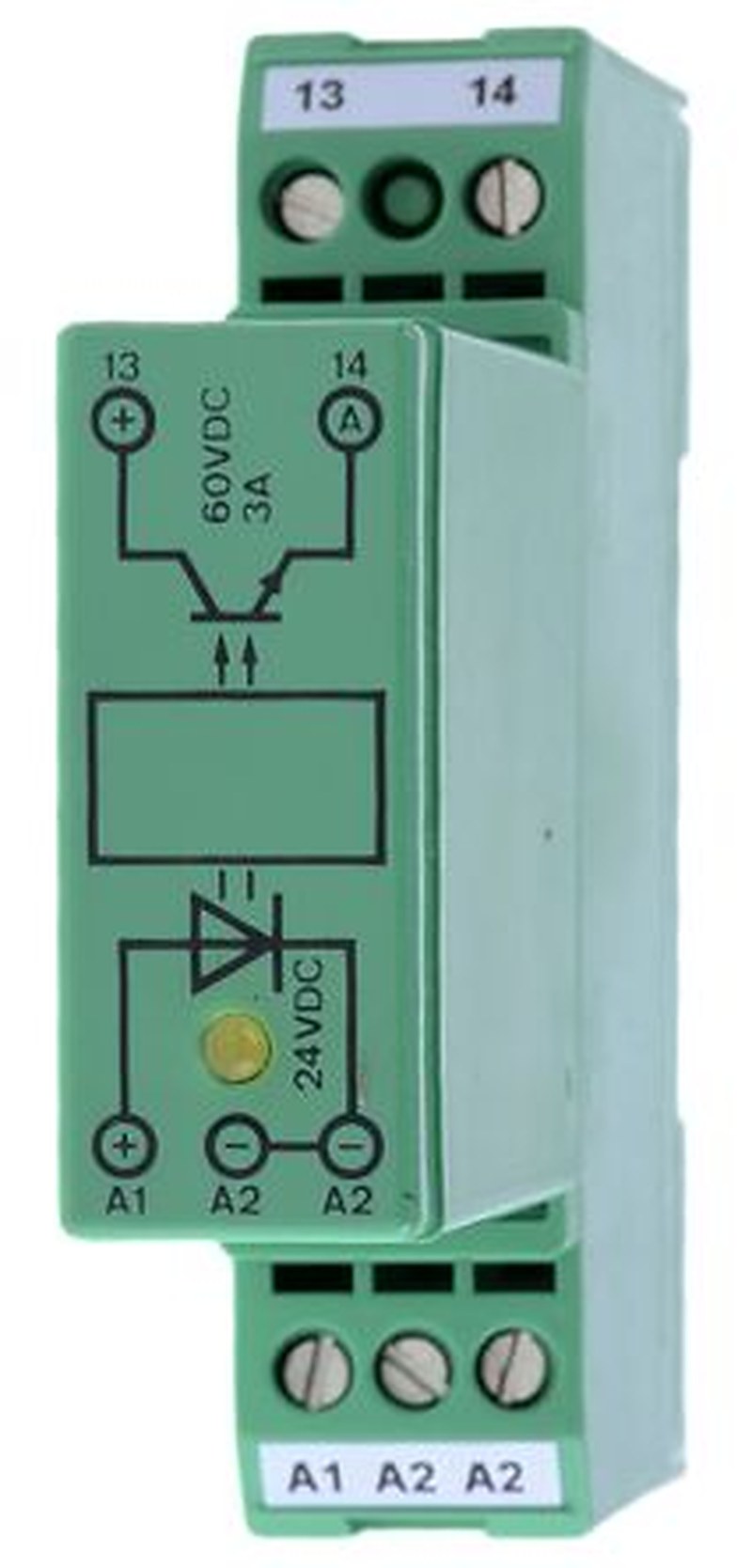 Phoenix Contact EMG 17-OV- 24DC/60DC/3 Series Solid State Interface Relay, DIN Rail Mount