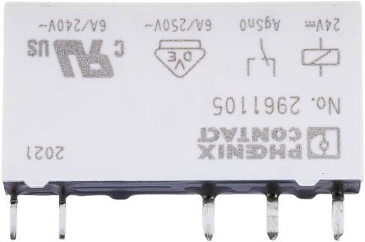 Phoenix Contact PCB Power Relay, 24V dc Coil, 6A Switching Current, SPDT