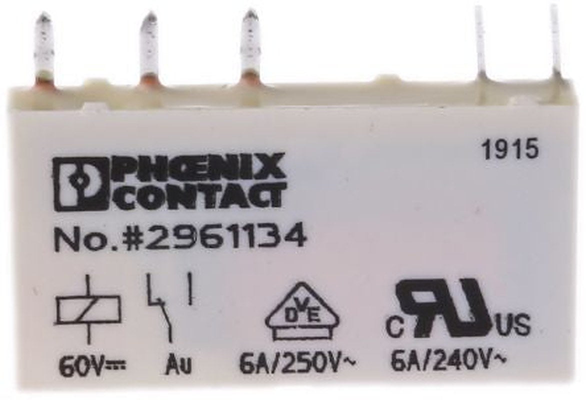Phoenix Contact PCB Power Relay, 60V dc Coil, 6A Switching Current, SPDT