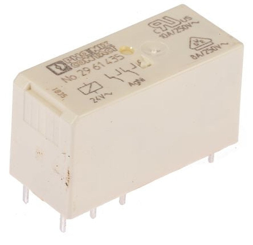 Phoenix Contact PCB Power Relay, 24V ac Coil, 8A Switching Current, DPDT
