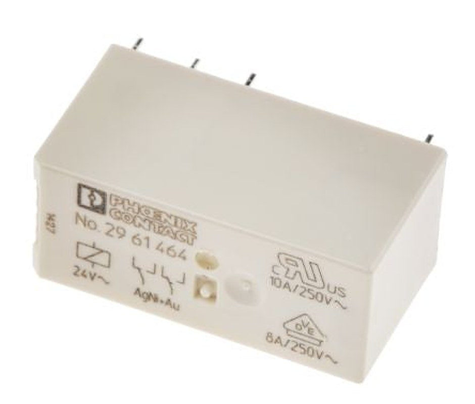 Phoenix Contact PCB Power Relay, 24V ac Coil, 10A, DPDT