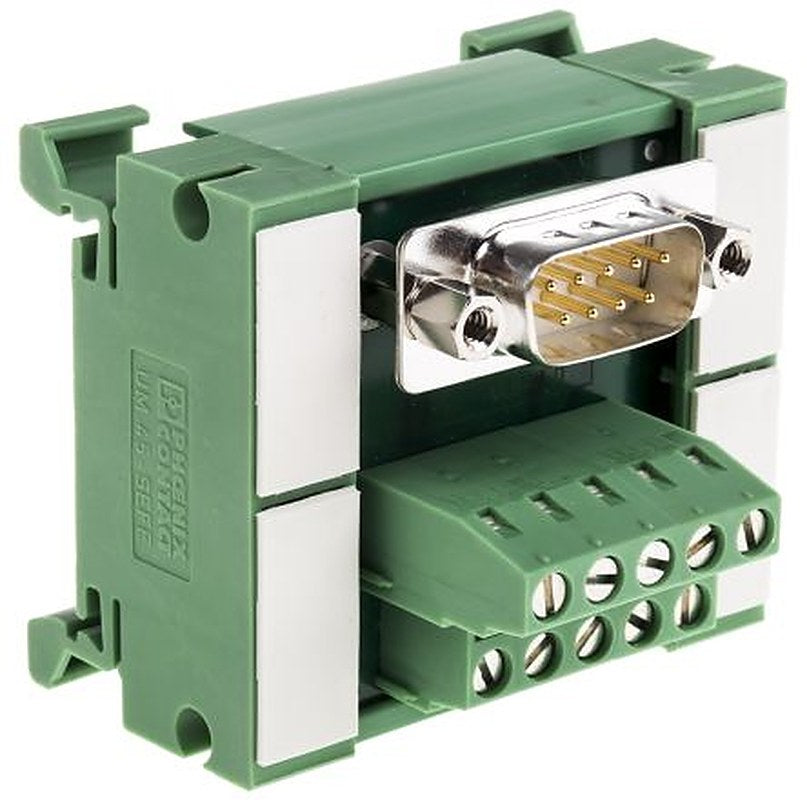 Phoenix Contact 9-Contact Male Interface Module, D-Sub Connector, DIN Rail, 2.5A