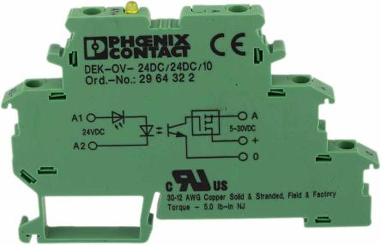 Phoenix Contact DEK-OV- 24DC/24DC/10 Series Solid State Relay, DIN Rail Mount, 300 V Load, 300V Control