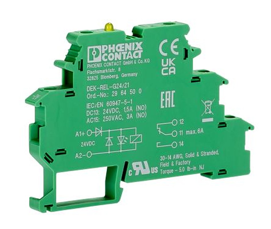 Phoenix Contact DIN Rail Interface Relay, 24V dc Coil, 6A, SPDT