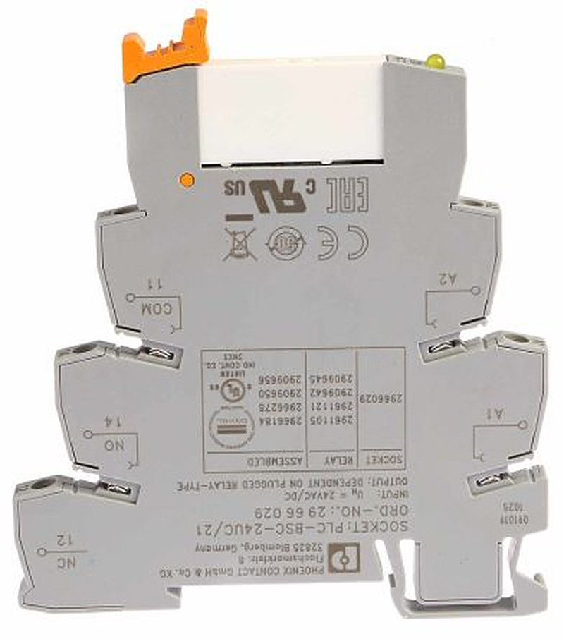 Phoenix Contact PLC-RSC- 24UC/21 Series Interface Relay, DIN Rail, 24V ac/dc Coil, SPDT, 11mA