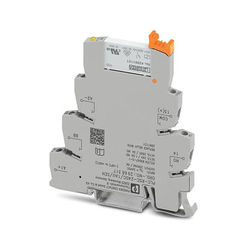Phoenix Contact PLC-RSC- 24DC/1AU/SEN Series Relay Module, DIN Rail, 24V dc Coil, SPST, 9mA