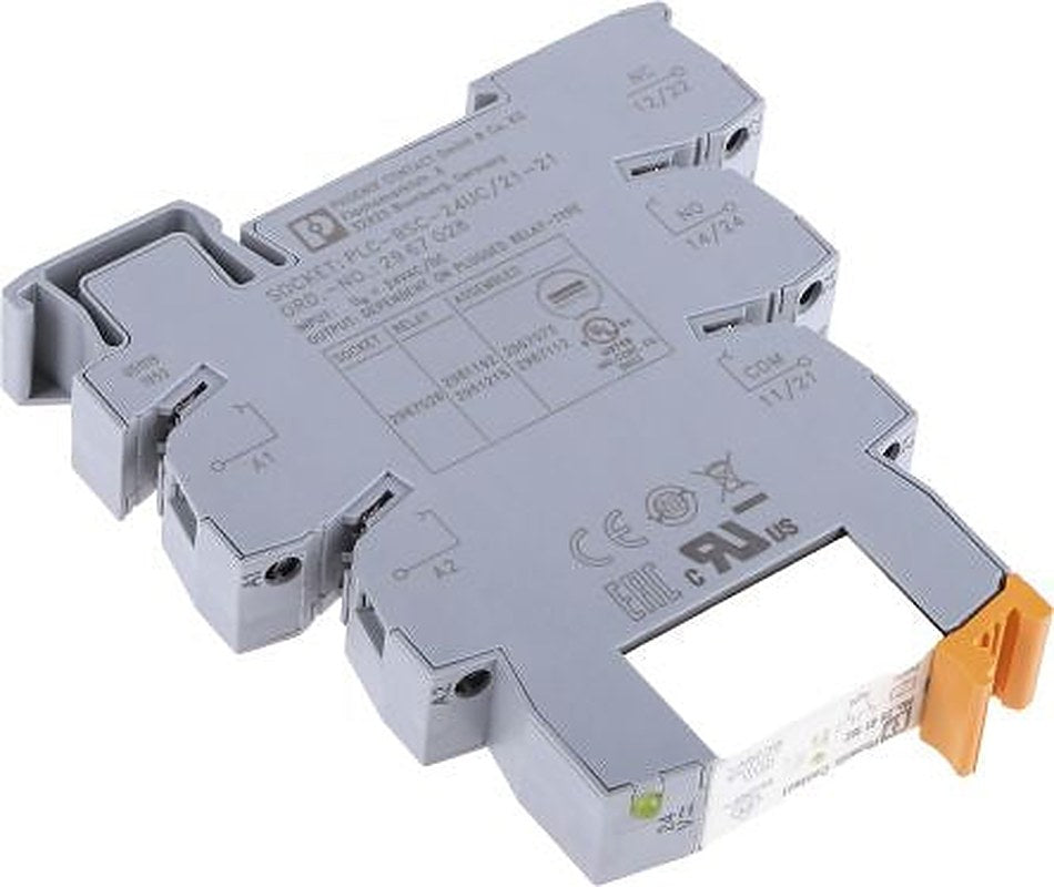 Phoenix Contact PLC-RSC- 24UC/21-21 Series Amplifier, DIN Rail, 24V ac/dc Coil, DPDT, 17.5mA