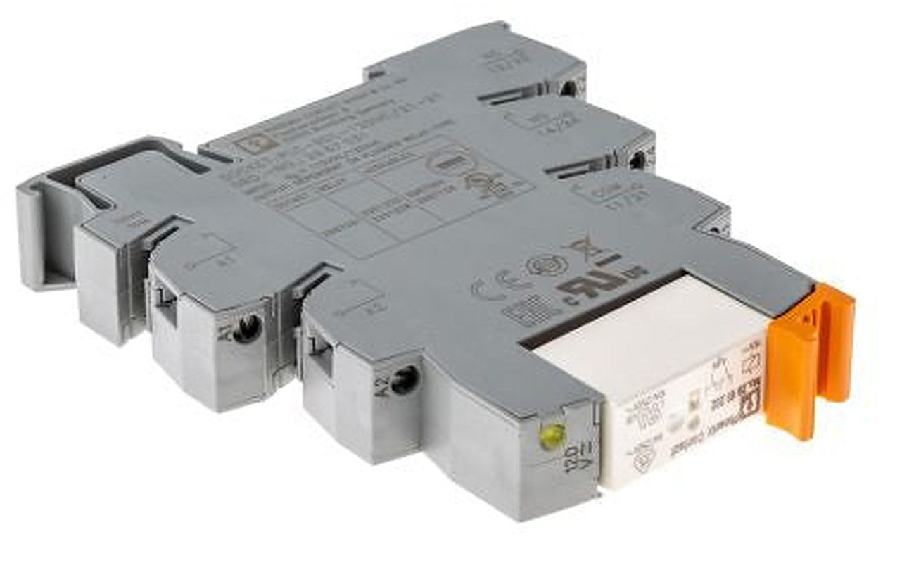 Phoenix Contact PLC-RPT- 5DC/21 Series Relay Module, DIN Rail, 110V dc Coil, DPDT, 4.5mA