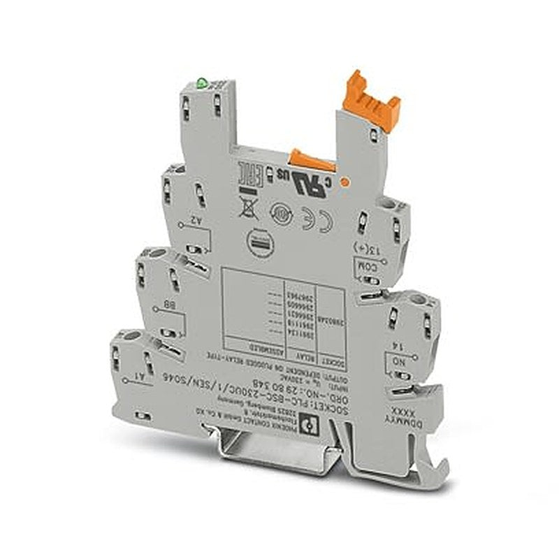 Phoenix Contact 2980348 1 Way 230V ac DIN Rail Relay Socket, for use with Miniature Relay